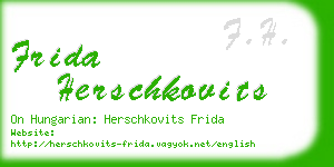 frida herschkovits business card